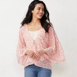 Lauren Conrad Ditsy Floral Cardi Kimono